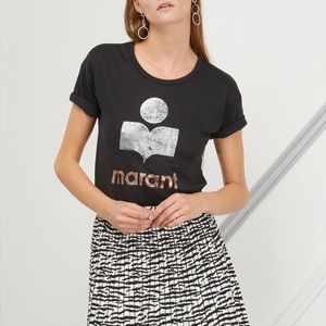 Isabel Marant Black and White Short Sleeve Tee